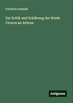 Zur Kritik und Erklärung der Briefe Ciceros an Atticus