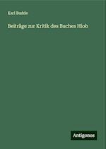 Beiträge zur Kritik des Buches Hiob