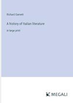 A history of Italian literature