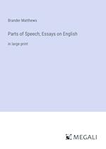 Parts of Speech; Essays on English