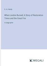 When London Burned; A Story of Restoration Times and the Great Fire