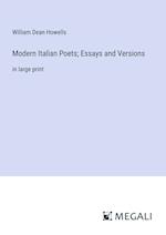 Modern Italian Poets; Essays and Versions