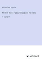 Modern Italian Poets; Essays and Versions