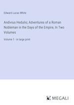 Andivius Hedulio; Adventures of a Roman Nobleman in the Days of the Empire, In Two Volumes