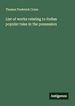 List of works relating to Italian popular tales in the possession