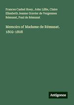 Memoirs of Madame de Rémusat. 1802-1808