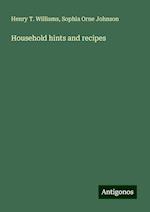 Household hints and recipes