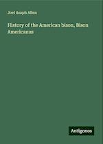 History of the American bison, Bison Americanus