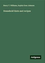 Household hints and recipes