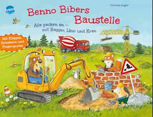 Benno Bibers Baustelle. Alle packen an, mit Bagger, LKW und Kran