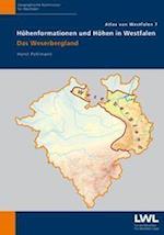 Höhenformationen und Höhen in Westfalen.Das Weserbergland