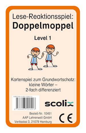 Lese-Reaktionsspiel: Doppelmoppel Level 1