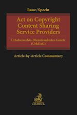 Act on Copyright Content Sharing Service Providers
