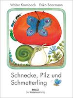 Schnecke, Pilz und Schmetterling