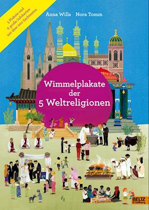 Wimmelplakate der 5 Weltreligionen