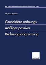 Grundsätze ordnungsmäßiger passiver Rechnungsabgrenzung