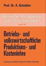 Betriebe, Produktion und Sozialprodukt