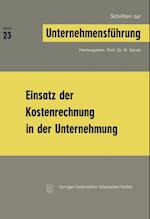 Einsatz der Kostenrechnung in der Unternehmung