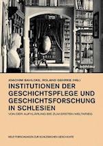 Institutionen der Geschichtspflege und Geschichtsforschung in Schlesien