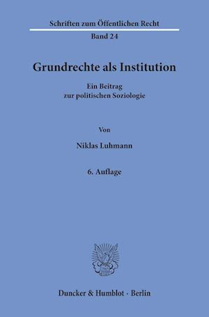 Grundrechte als Institution