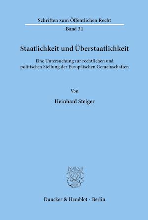 Staatlichkeit und Überstaatlichkeit.