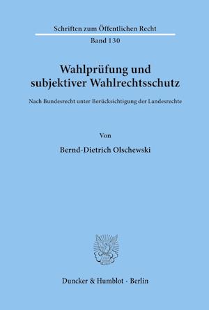 Wahlprüfung und subjektiver Wahlrechtsschutz.