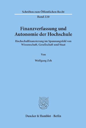 Finanzverfassung und Autonomie der Hochschule.