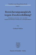 Bereicherungsausgleich wegen Zweckverfehlung?