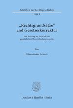 "Rechtsgrundsätze« und Gesetzeskorrektur.