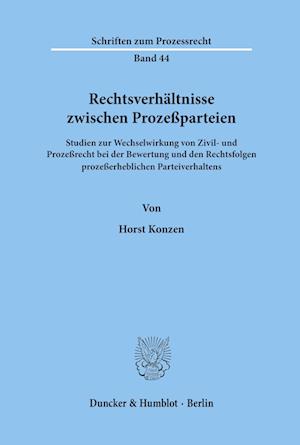 Rechtsverhältnisse zwischen Prozeßparteien.