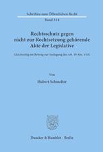 Rechtsschutz gegen nicht zur Rechtsetzung gehörende Akte der Legislative.