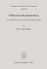 Völkisches Rechtsdenken.