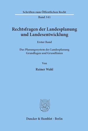 Rechtsfragen der Landesplanung und Landesentwicklung.