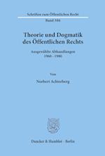 Theorie und Dogmatik des Öffentlichen Rechts.