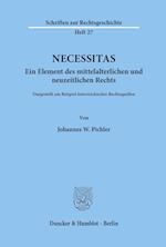 Necessitas. Ein Element des mittelalterlichen und neuzeitlichen Rechts.