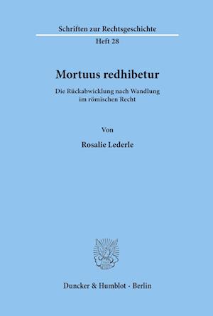 Mortuus redhibetur.