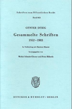 Gesammelte Schriften 1952 - 1983.