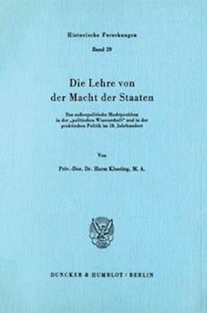 Die Lehre von der Macht der Staaten