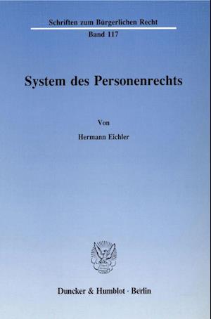 System des Personenrechts.