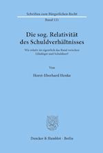 Die sog. Relativität des Schuldverhältnisses.