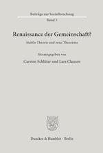 Renaissance Der Gemeinschaft?