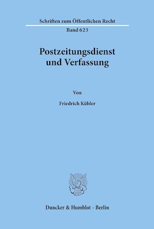 Postzeitungsdienst und Verfassung.