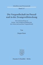 Die Vorgesellschaft im Prozeß und in der Zwangsvollstreckung.