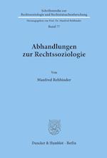Abhandlungen zur Rechtssoziologie.
