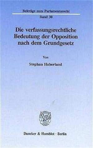 Haberland, S: verfassungsrechtliche Bedeutung