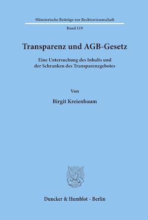 Transparenz und AGB-Gesetz.