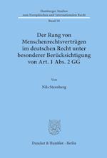 Sternberg, N: Rang von Menschenrechtsverträgen im deutschen