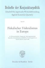 Fiskalischer Föderalismus in Europa.