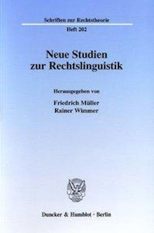 Neue Studien zur Rechtslinguistik.