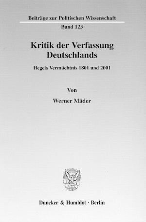 Kritik der Verfassung Deutschlands